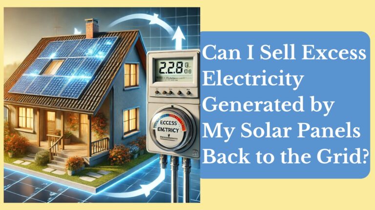 selling excess solar electricity back to grid