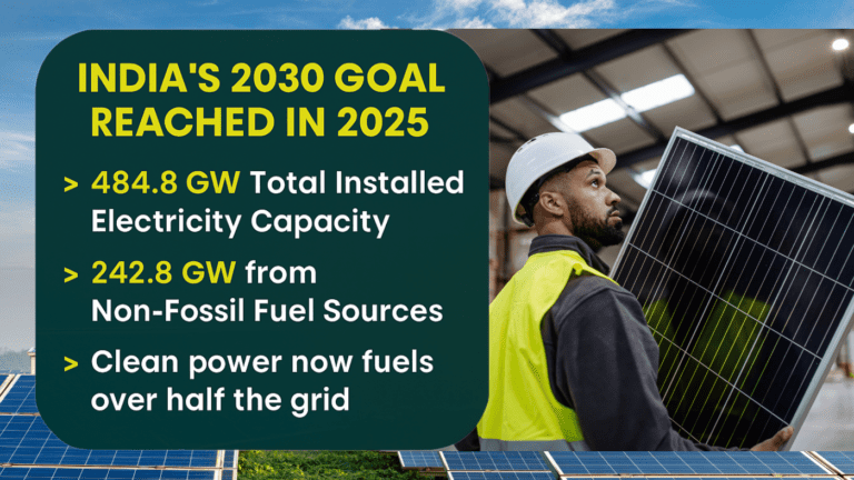India Hits 2030 Renewable Energy Target in 2025
