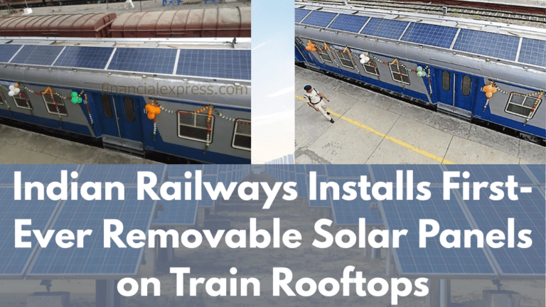 Indian Railways Installs First-Ever Removable Solar Panels on Train Rooftops