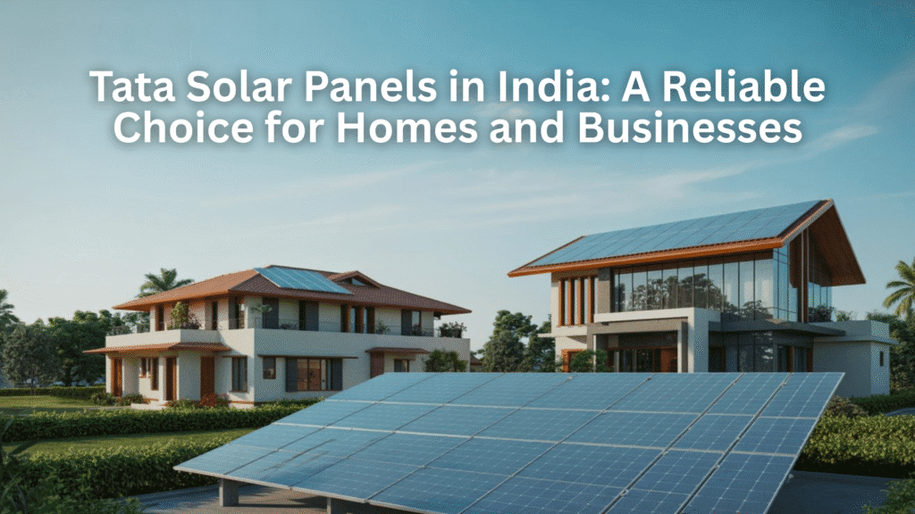 Tata Solar Panels in India: A Reliable Choice for Homes and Businesses