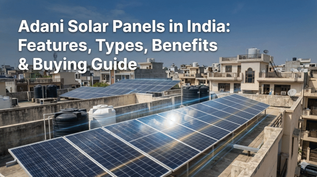 Adani Solar Panels in India: Features, Types, Benefits & Buying Guide