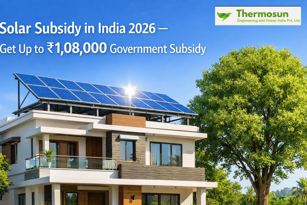Solar Subsidy in India 2026 rooftop solar installation on Indian home
